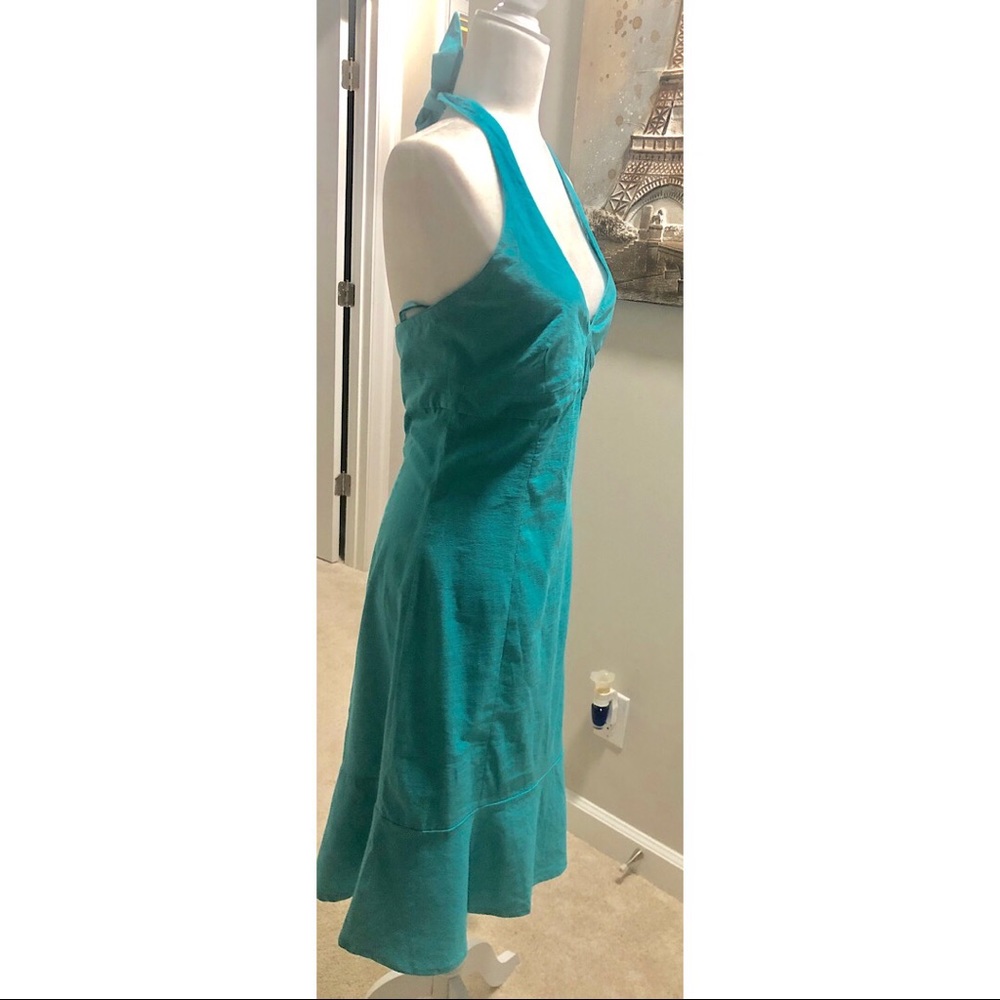 Tiffany Blue Halter Dress - Picture 3 of 5